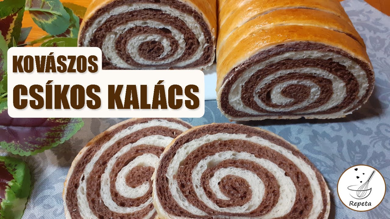 Kovászos csíkos kalács 😋 mutatós, finom és látványos