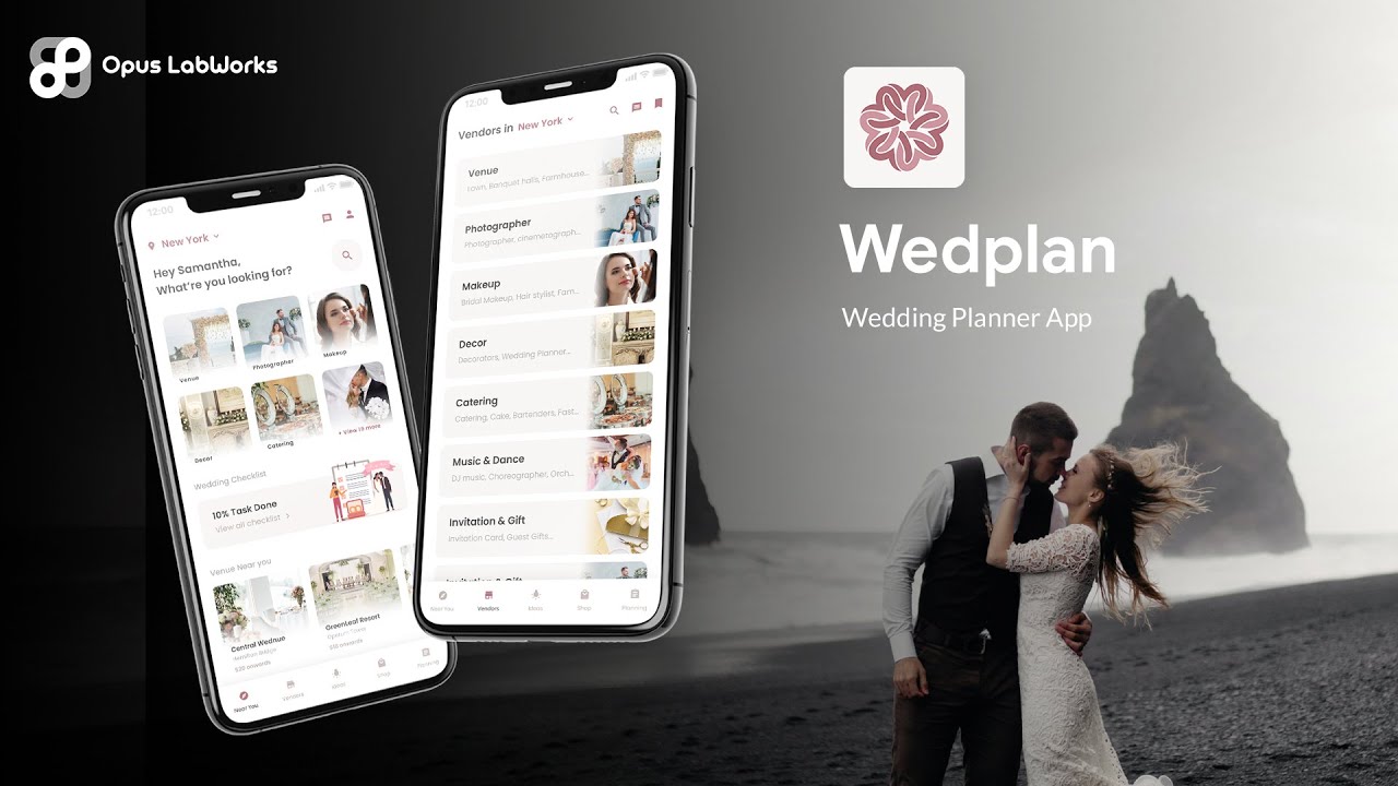 4 App Template| Wedding Planning & Organizing App | Event Planner App | WedPlan | +91 7672 000 500