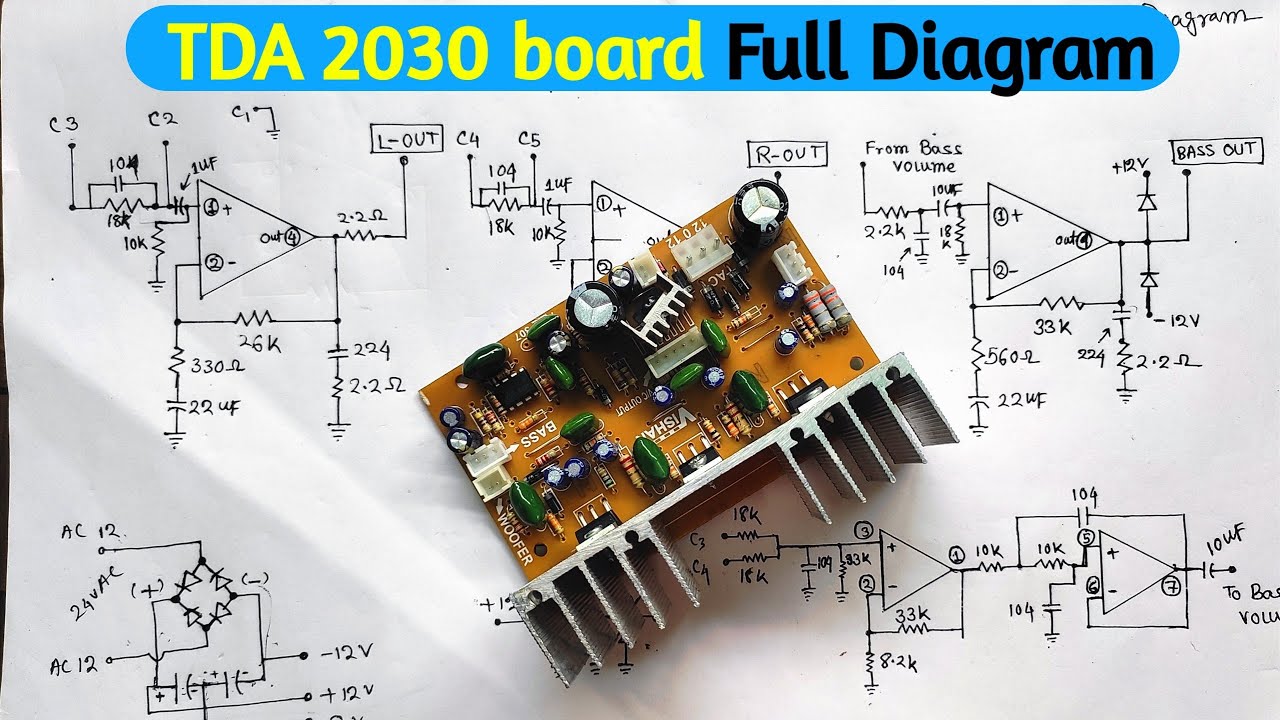 TDA2030 Board FULL DIAGRAM! (First on YouTube)