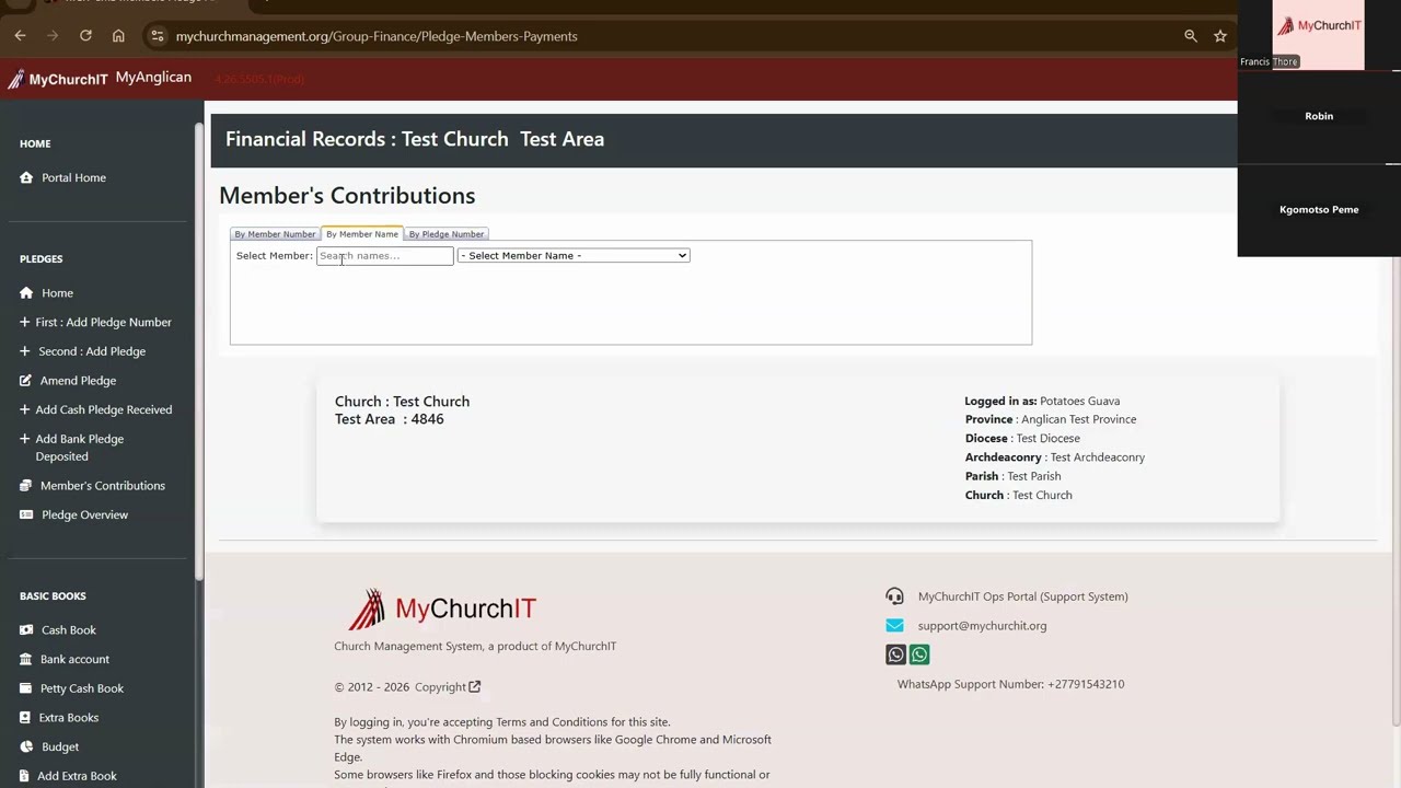 Finance Portal Training with KK Diocese