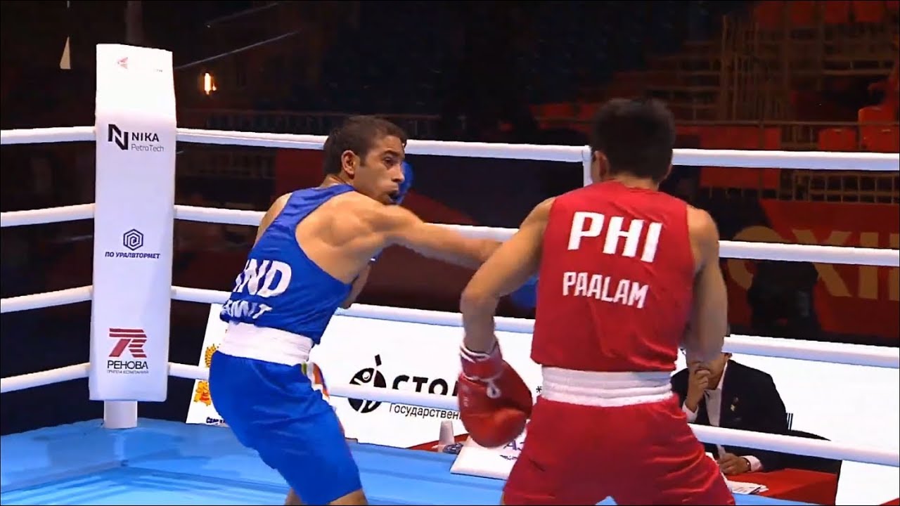 Quarterfinals (52kg) PAALAM CARLO (PHI) vs AMIT (IND) /AIBA World 2019