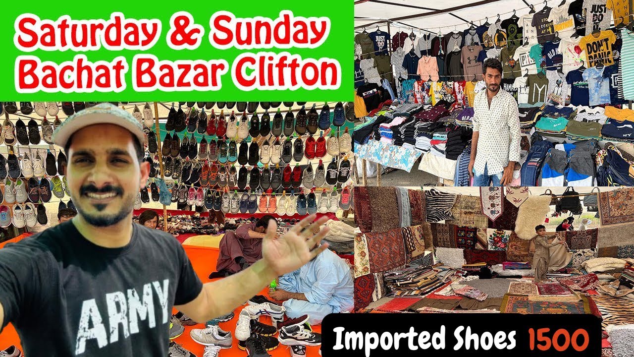 Clifton Sunday Bachat Bazar Vlog | Imported Shoes, Jackets & Fashion Deals in Karachi