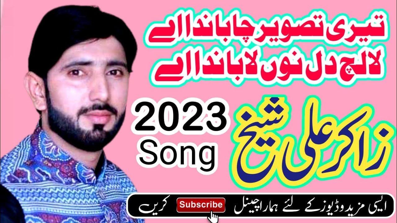 Teri Tasveer Cha Bahnday Lalach Dil Nu La Bahnday_Zakir Ali Sheikh New Song_New Punjabi Songs 2023
