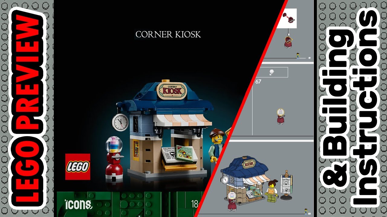 PREVIEW: 40757, LEGO Corner Kiosk & Building Instructions! LEGO 2025