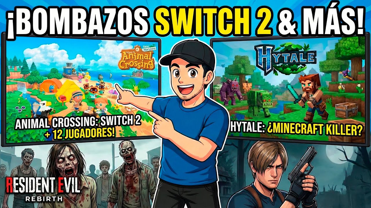 🏝️ ANIMAL CROSSING SWITCH 2: ¡Novedades! + HYTALE ¿Fin de Minecraft? 🧟 Resident Evil + FORTNITE