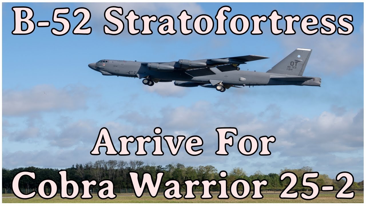 B-52 Strategic Bombers Arrive in UK for Cobra Warrior 25-2 | #military #viral #airplane #nato