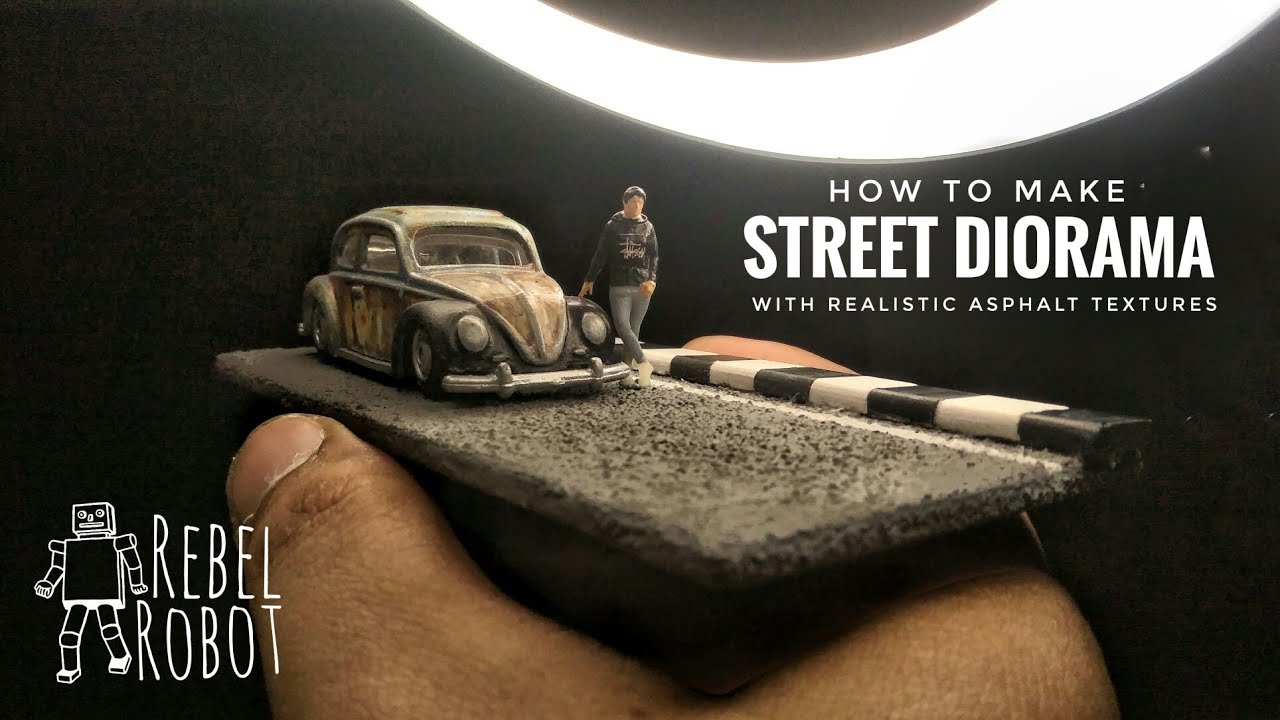 how to make Street Diorama for your diecast 1:64 scale #diorama #miniature #diecast