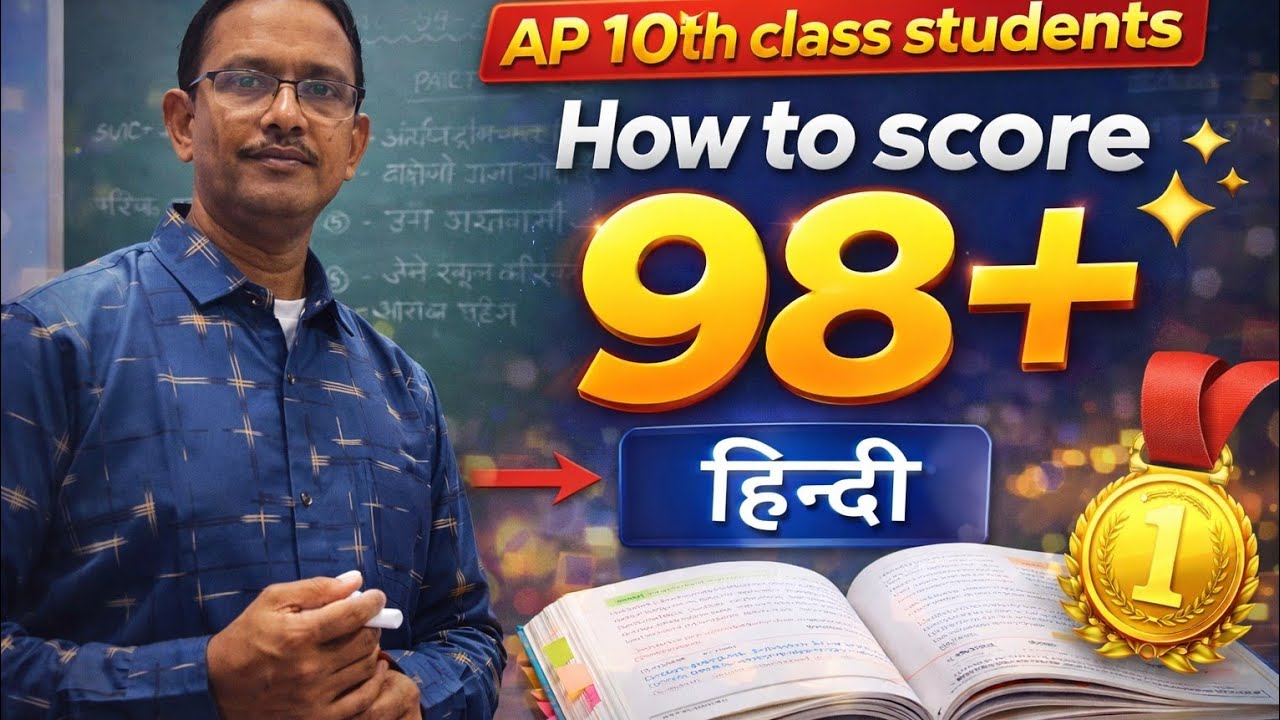 AP 10th class students Hindi How to score 98+ marks in hindi exam