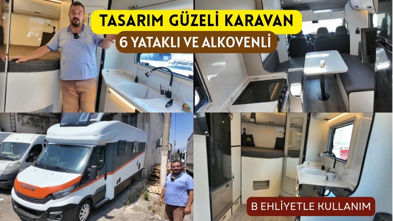 TASARIM G&Uuml;ZELİ KARAVAN. 6 KİŞİLİK ALKOVENLİ İVECO