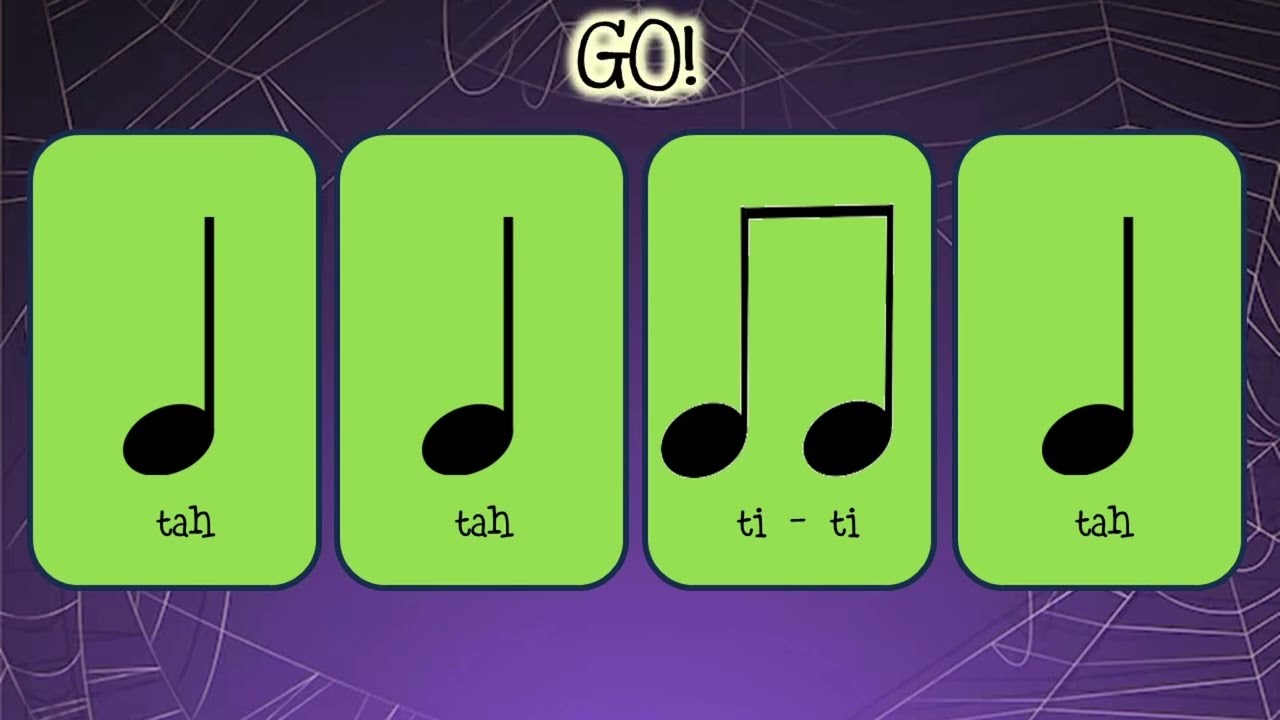 Halloween Rhythm Play Along, simple notation, level 1