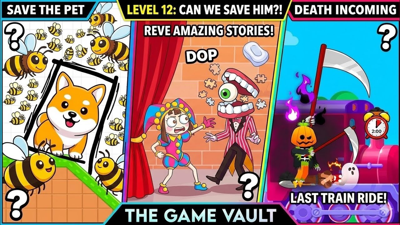 3 Crazy Puzzle Games in One Video 😱 | Save The Pet + Death Incoming + DOP