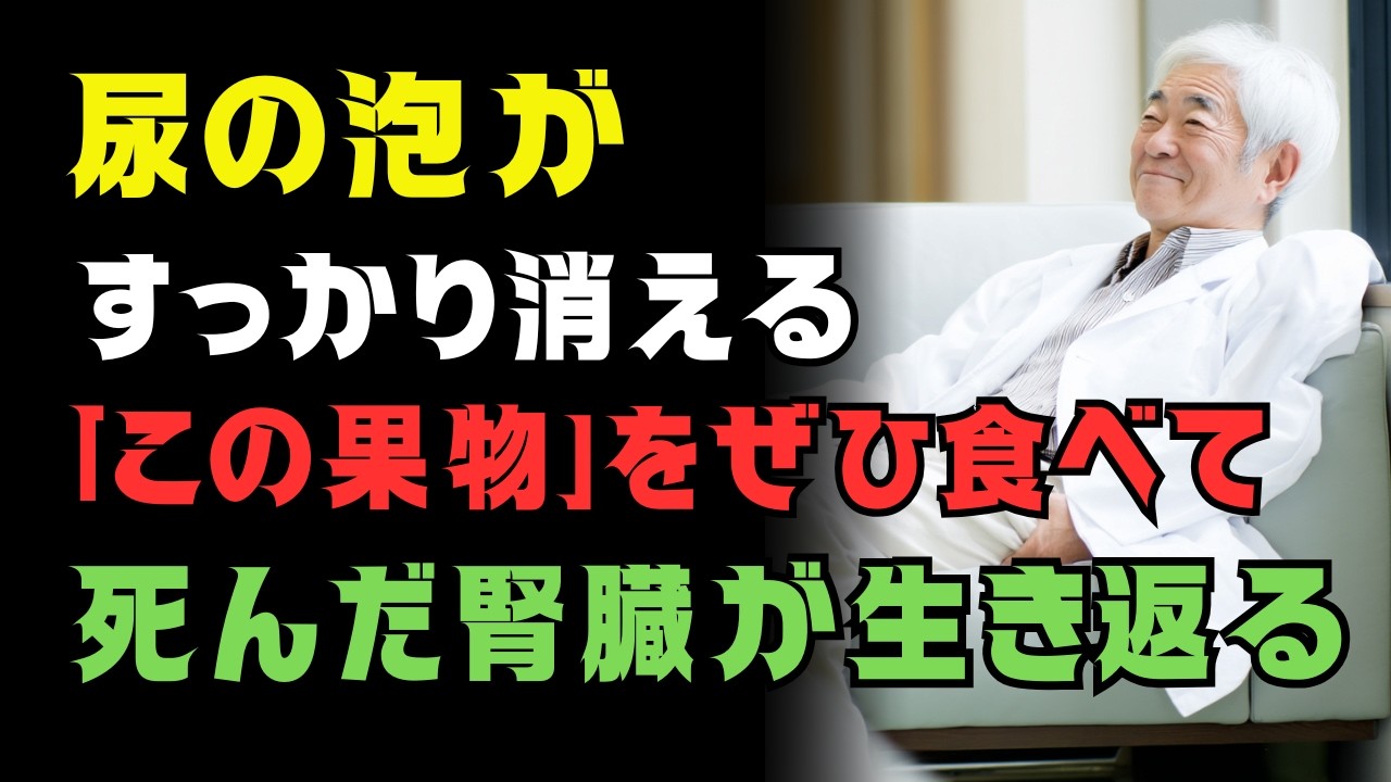 尿の泡が気になる方へ｜医師も注目した“腎臓を守る果物”とは？60代からの腎臓対策