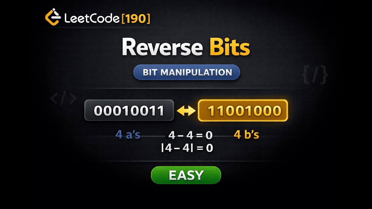 LeetCode 190 |  Reverse Bits |  Bit Manipulation Interview Trick