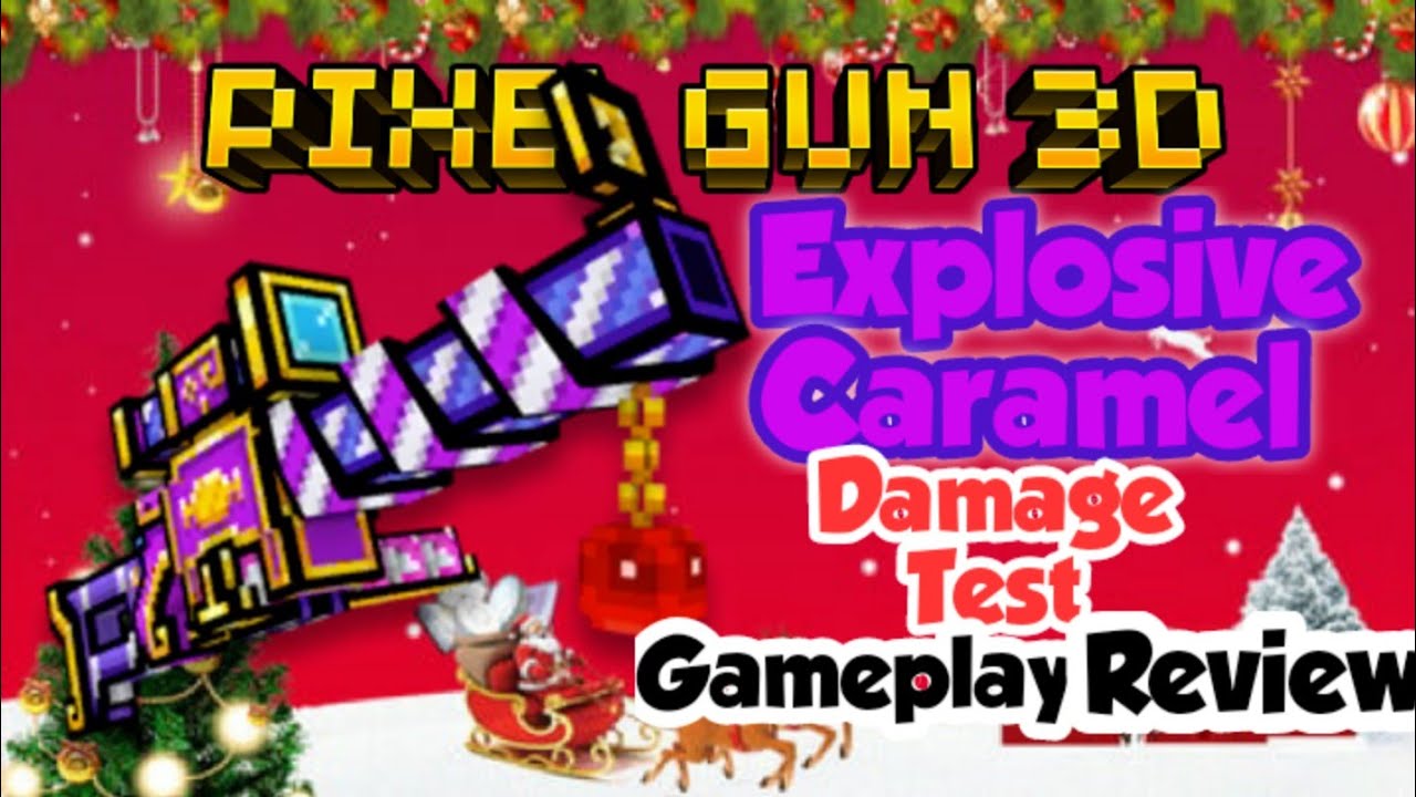 Pixel Gun 3D - Explosive Caramel Damage Test and Gameplay Review