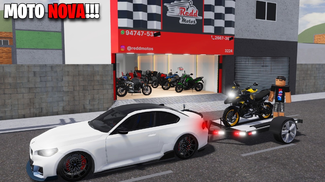 COMPREI MINHA PRIMEIRA MOTO NO BRASIL NA REDD MOTOS NO GRAU SP! (P63) - Roblox RP
