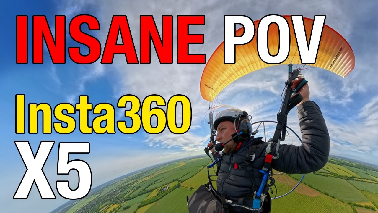 Flying Paramotor with Insta360 X5!