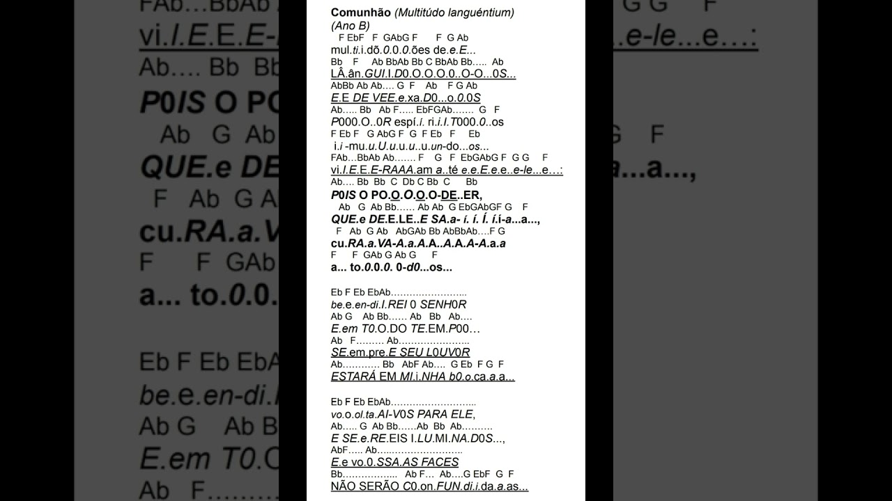 Multidões de lânguidos - Comunhão São Sebastião, Martir - Gregoriano