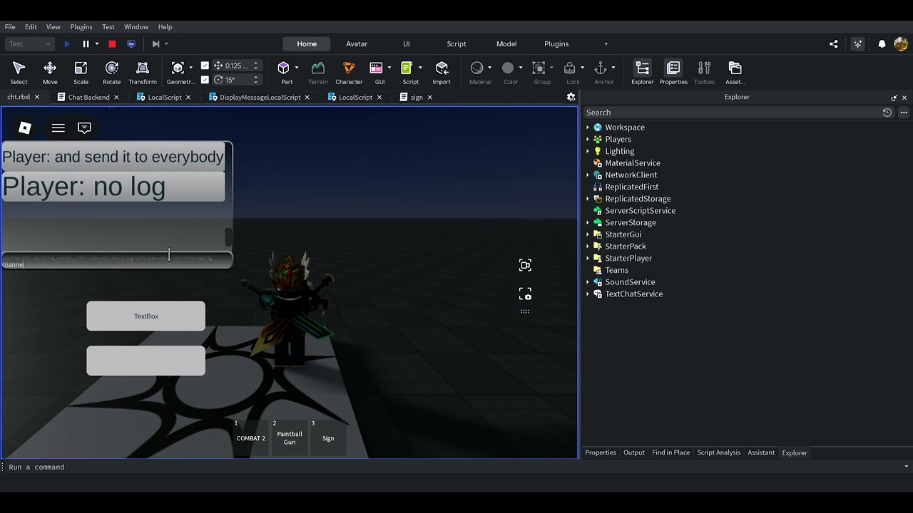 Roblox Studio: Custom chat