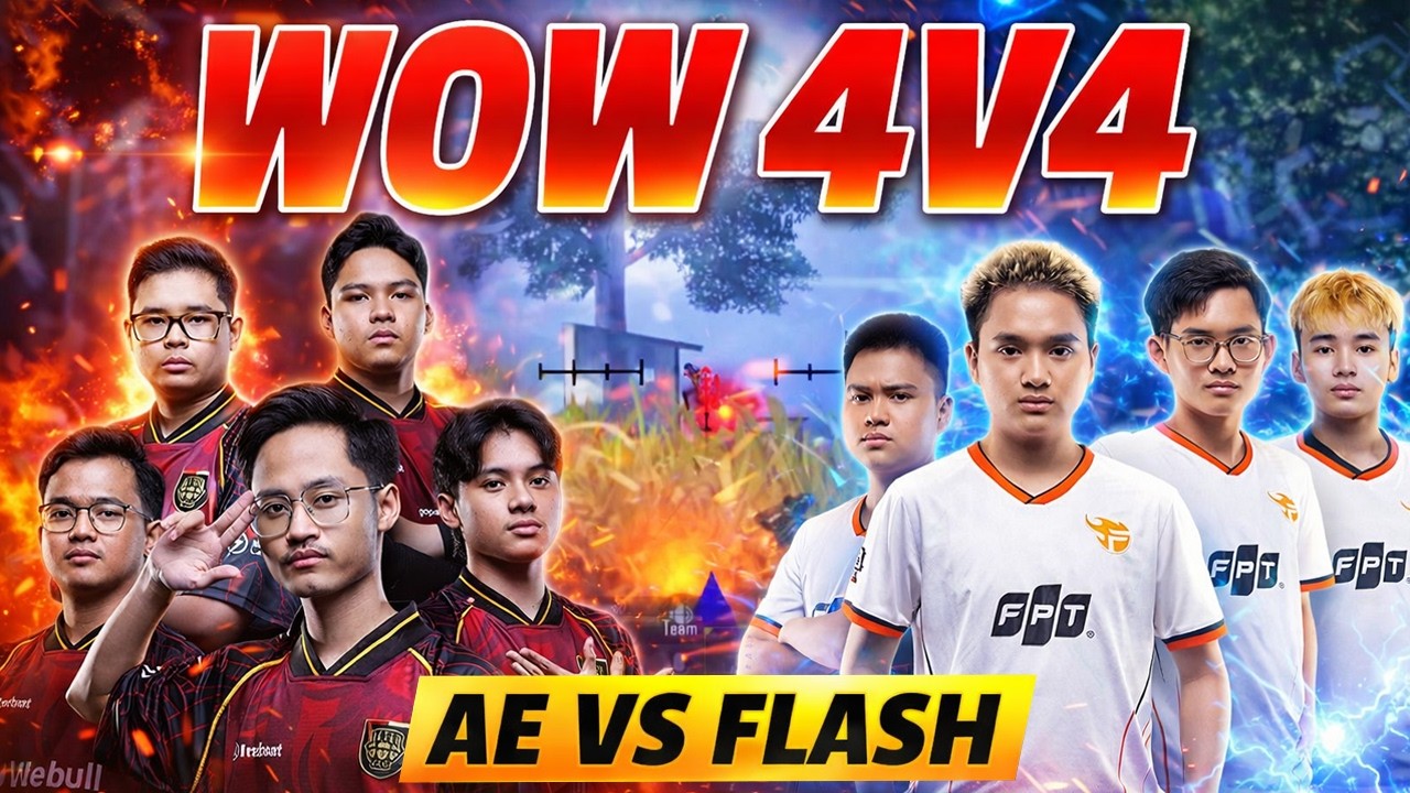PUBG Mobile Rosemary Gameplay WOW 4v4 | AE vs Flash
