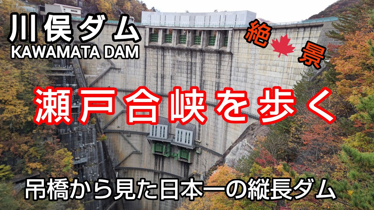 【川治ダム・川俣ダム ダムカード】 Part92 紅葉🍁愛でながら記念ダムカードを求めてドライブ🚙蛇王の滝や瀬戸合峡のハイキング🍂ダムと紅葉のコラボをお楽しみ下さい😄👍