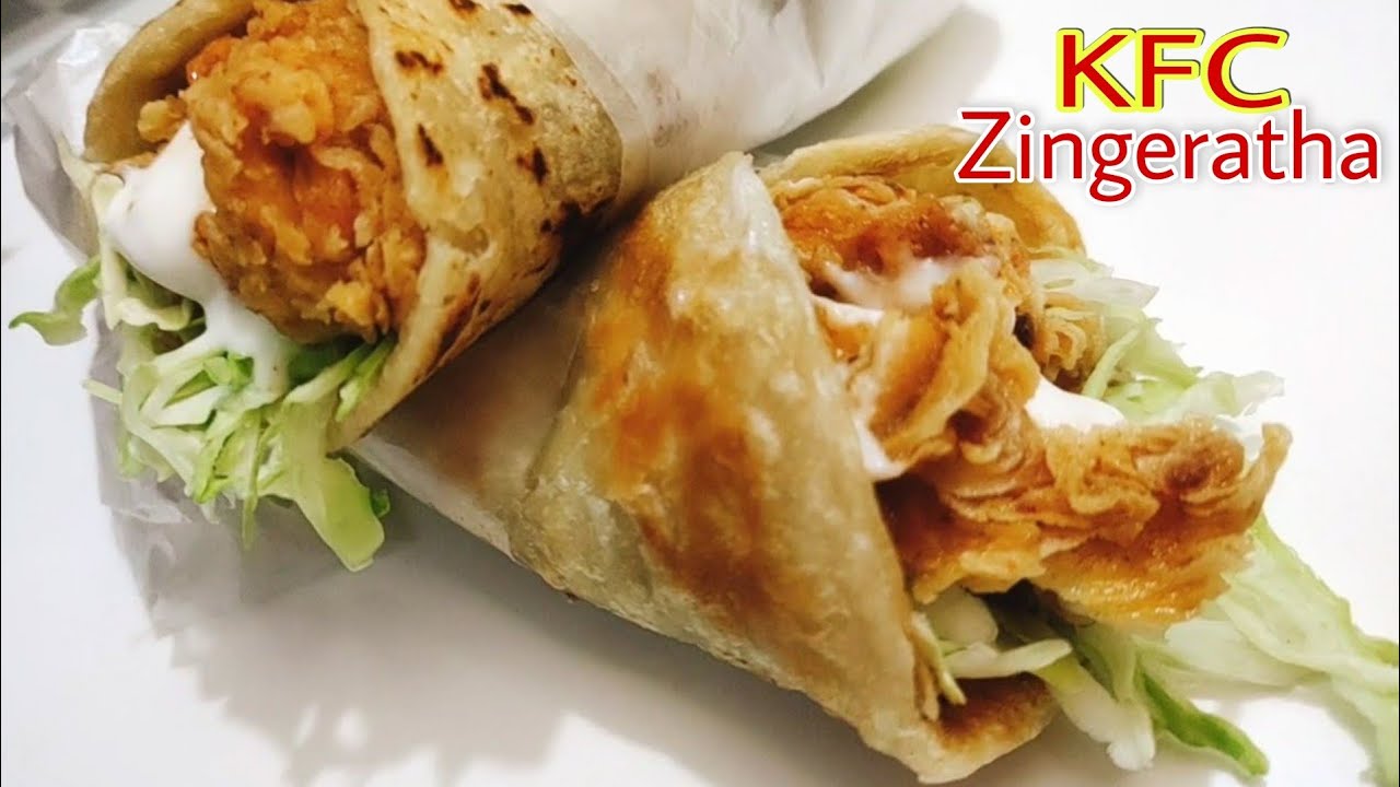 KFC ZINGERATHA ! Zinger Roll Recipe | Zinger Paratha Recipe at Home | #Kfczingeratha