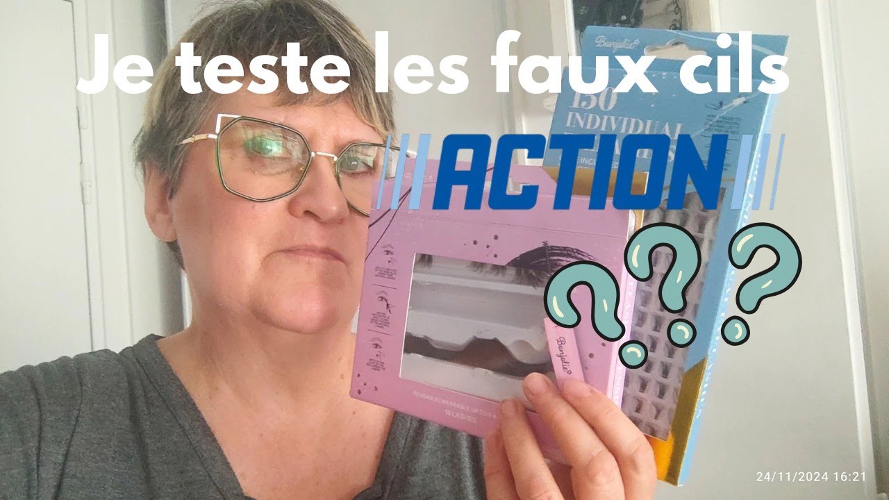 je teste les faux cils Action 👍ou 👎🤔🤔 #action #fauxcils #crashtest