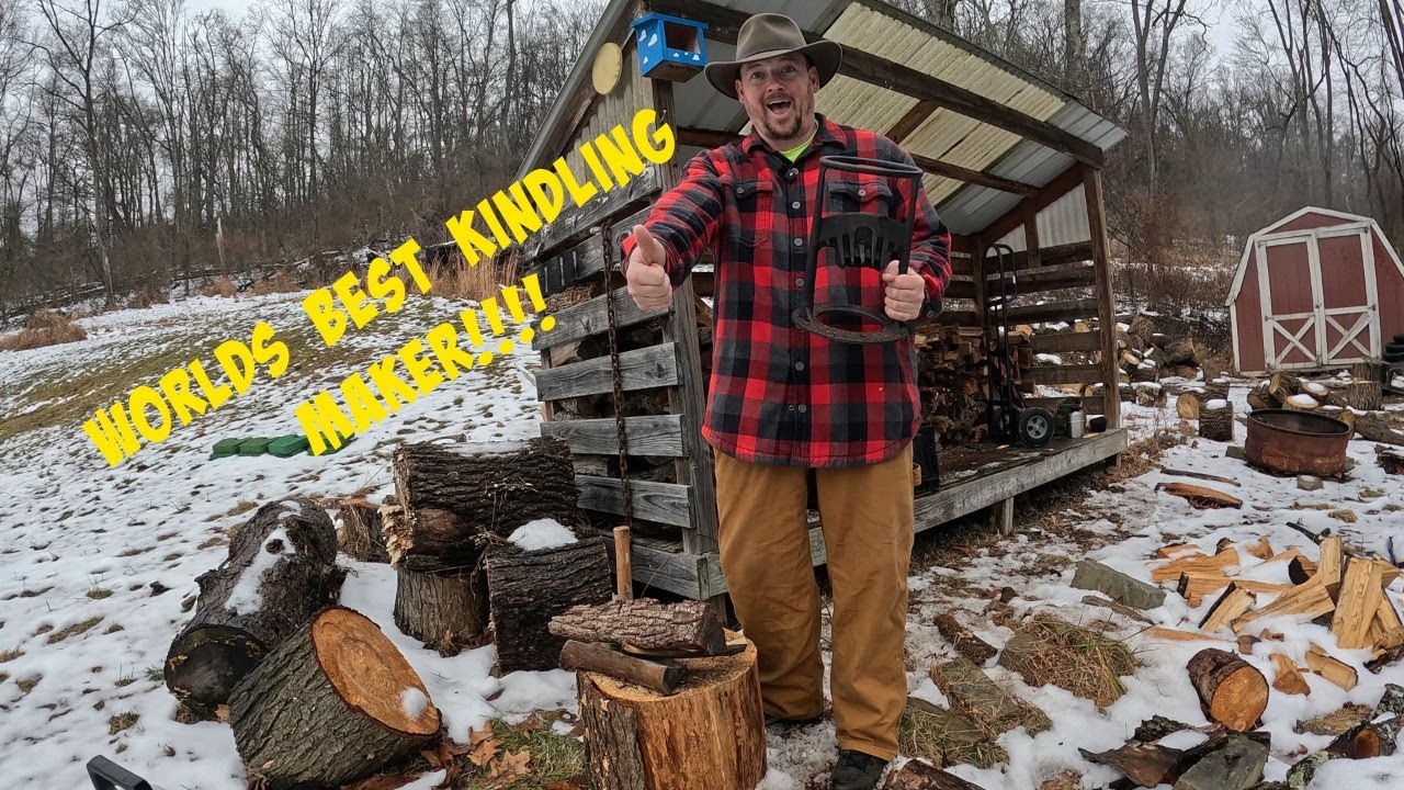 Worlds Best Kindling Maker #fire #kindling #camp #firewood