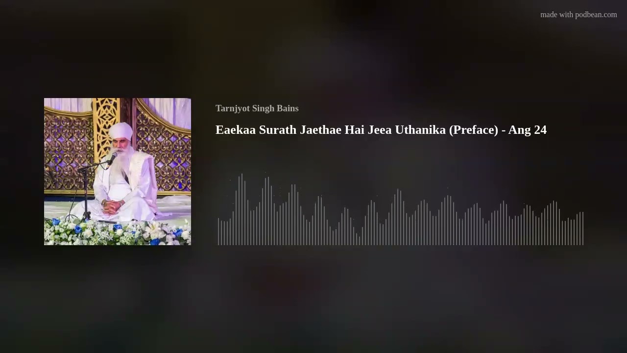 Eaekaa Surath Jaethae Hai Jeea Uthanika (Preface) - Ang 24