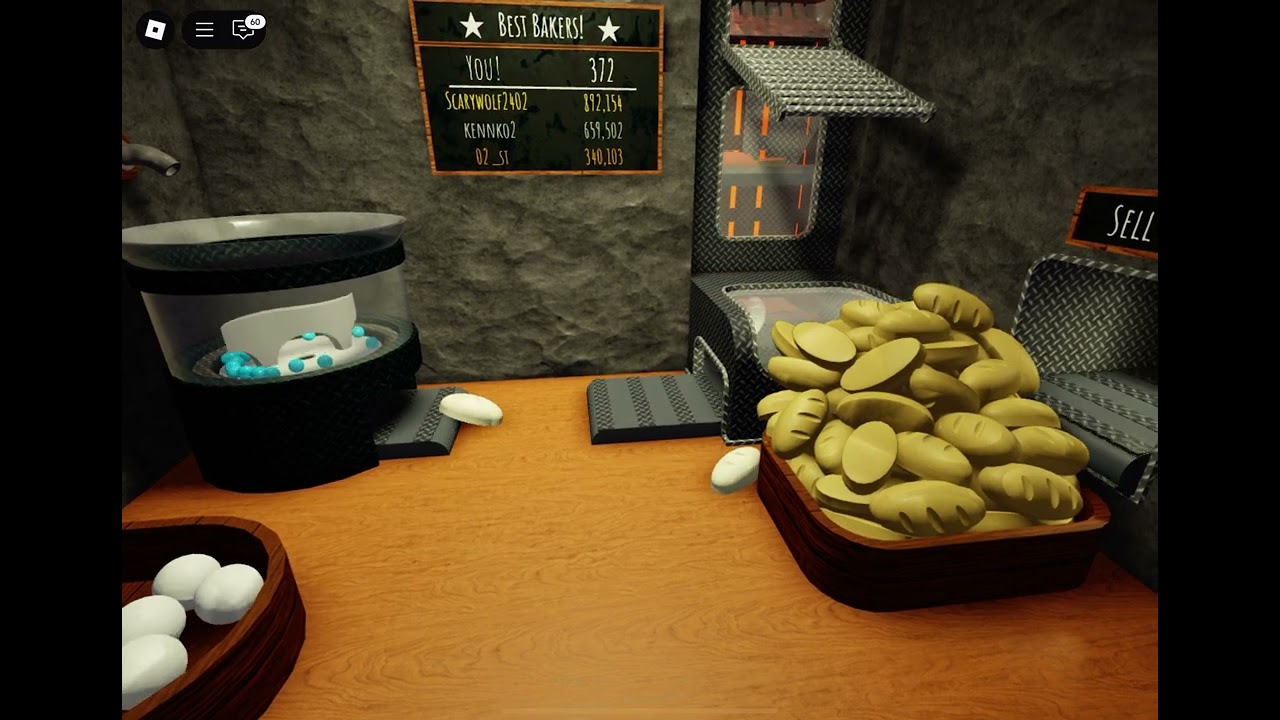 Playing teeny bread, factory, baking breads