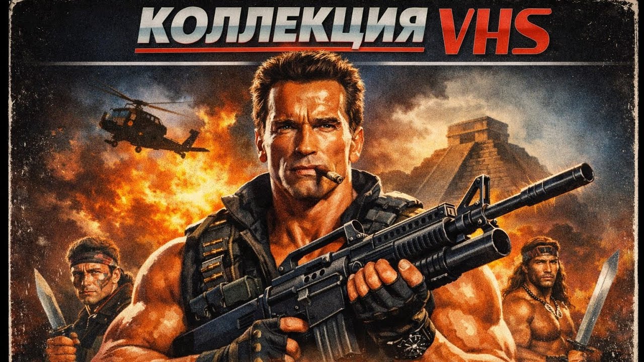 Все фильмы на Видеокассетах vhs Арнольда Шварценеггера.