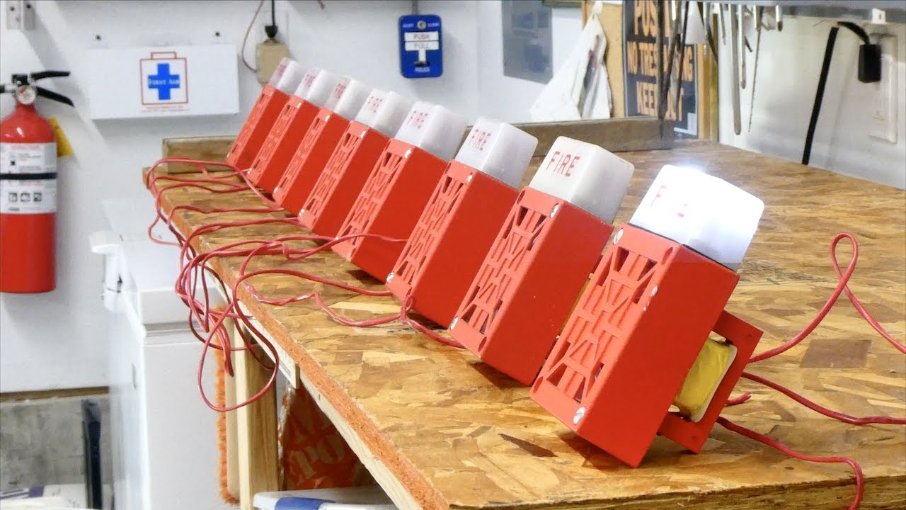 Setting Off 8 Vintage Wheelock 7002T Fire Alarms AT ONCE! | Happy National Fire Alarm Day!