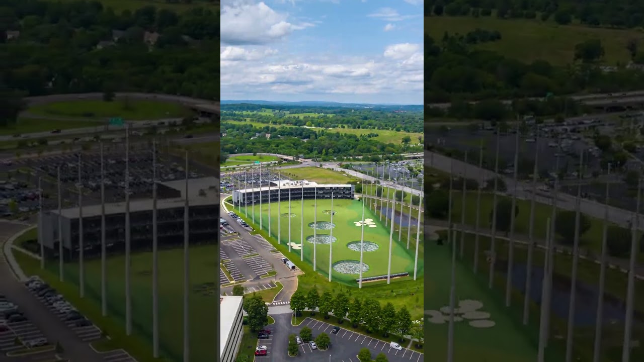 Top Golf KOP Drone Day to Night