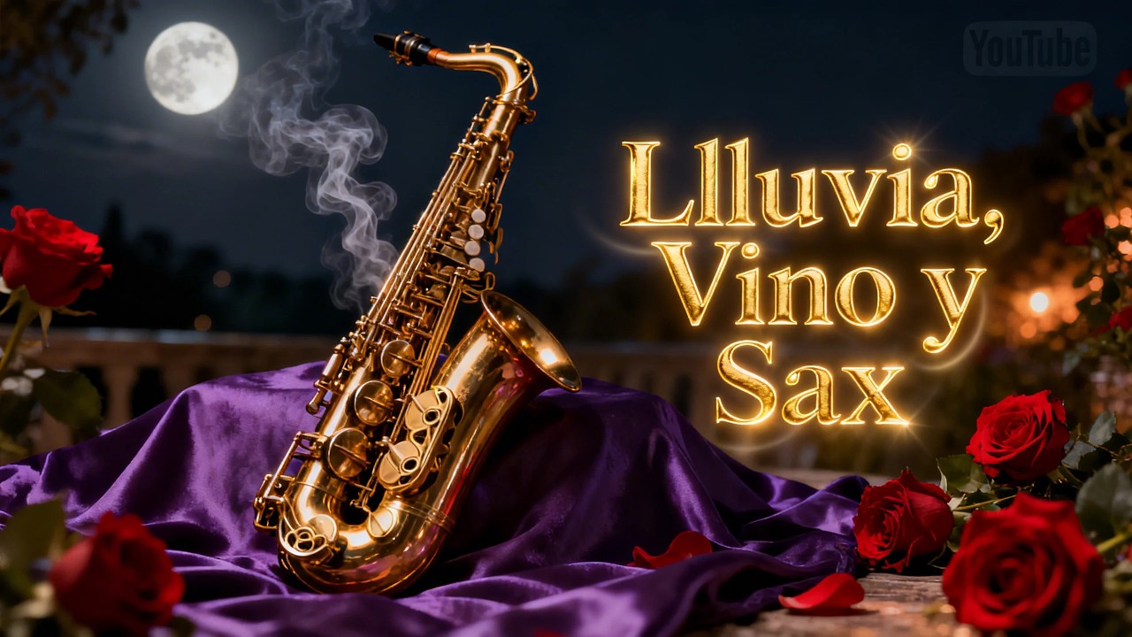 🎷 Lluvia, Vino y Sax EN VIVO 🔴 Boleros Latinos para una Noche de Nostalgia
