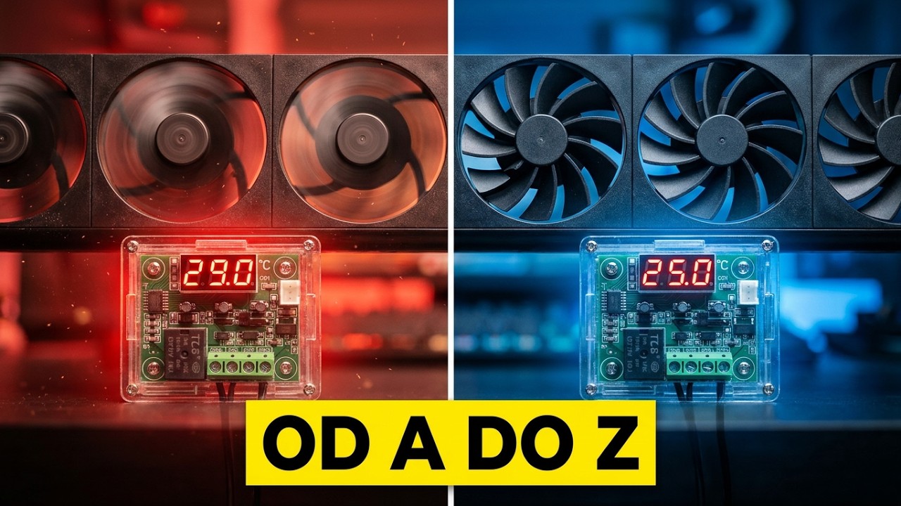 Chłodzenie do Akwarium Tuning Wiatrak&oacute;w FS-606 + sterownik W1209