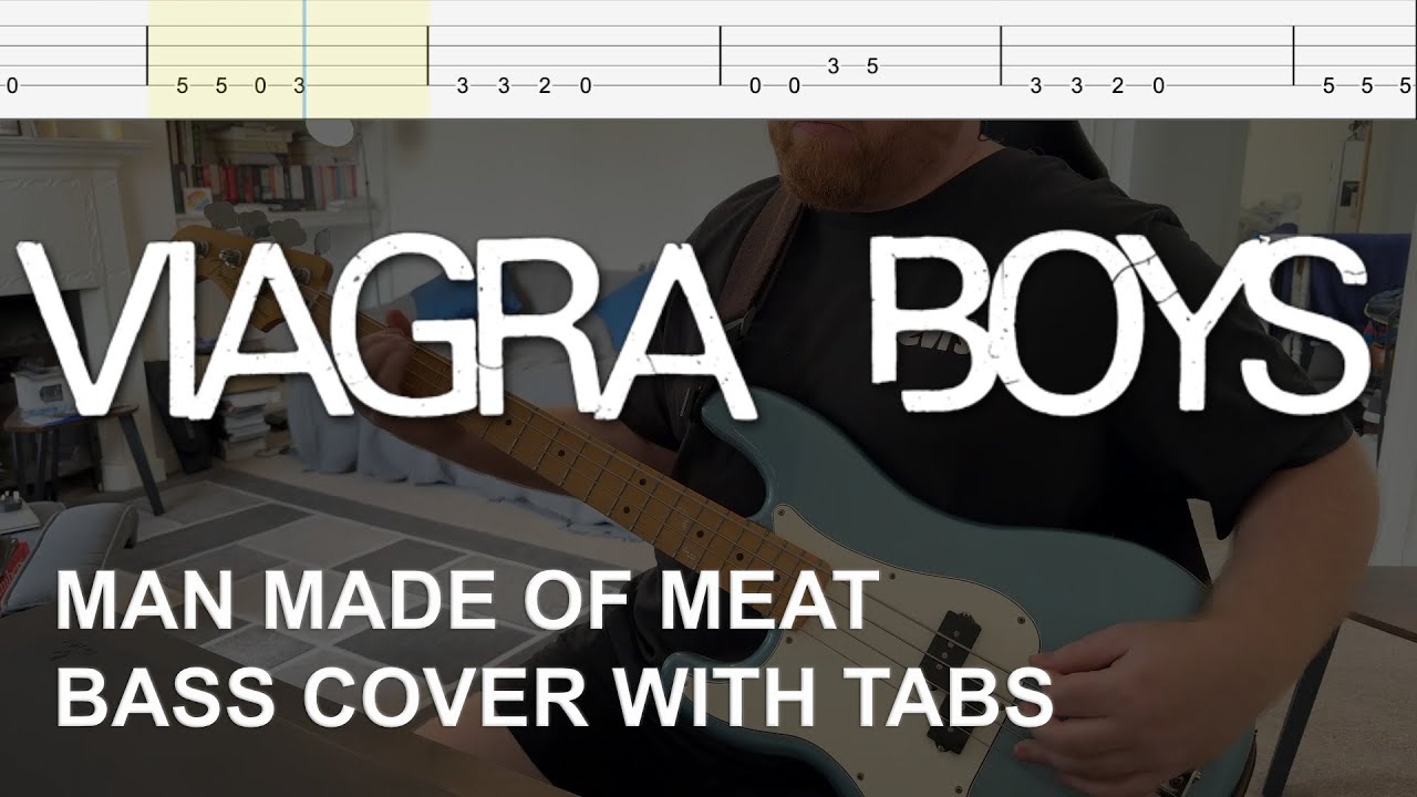 Viagra Boys - Man Made of Meat (Bass Cover with Tabs)