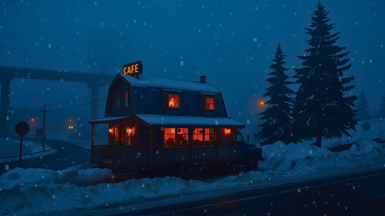 90s Nostalgia Winter Lofi ❄️ Snowy Caf&eacute; Nights & Cozy Beats