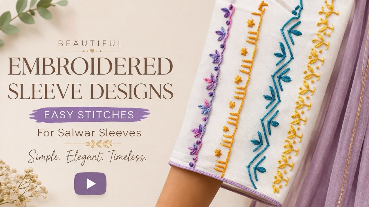 4 Hand Embroidery Borders for Beginners | Basic Embroidery Stitches | Haelyn Embroidery