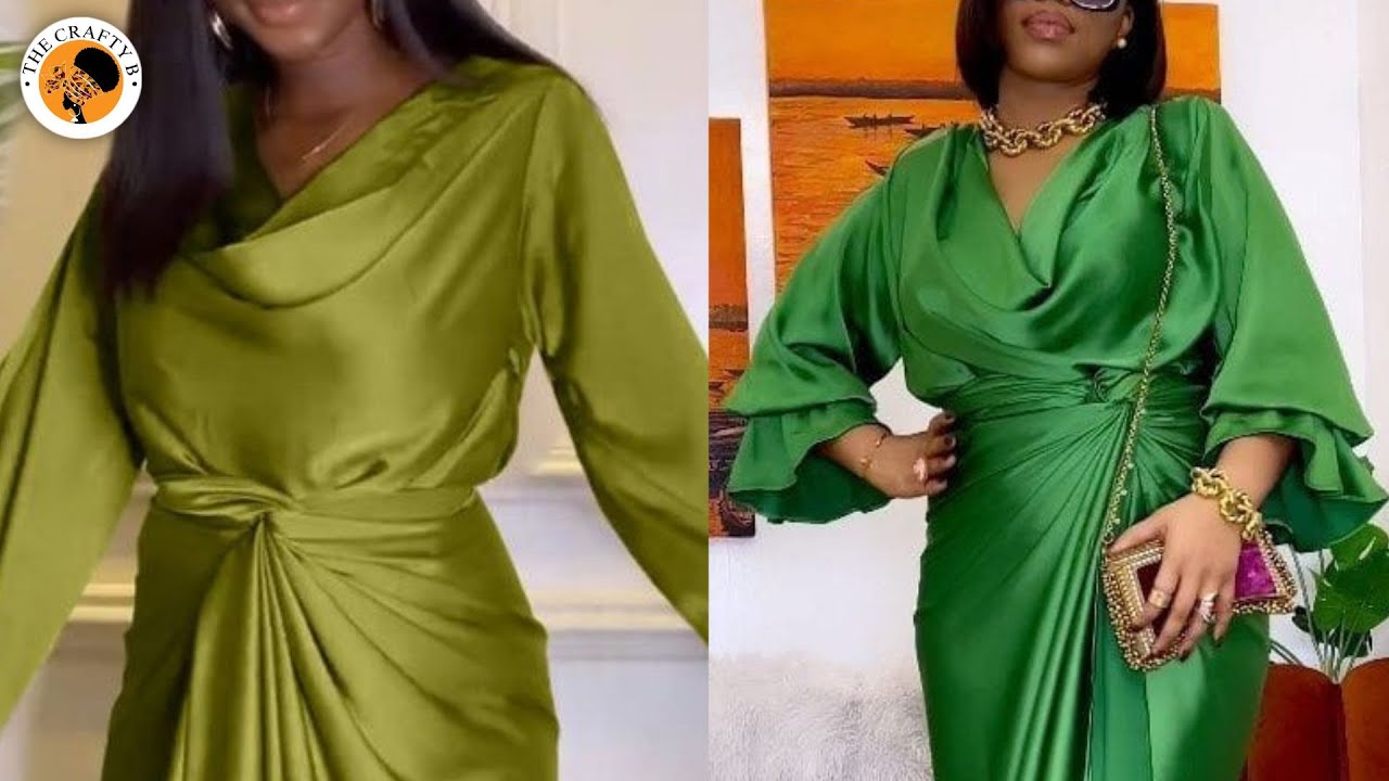 How To Sew a Cowl Neckline Top With Balloon/Bishop Sleeves