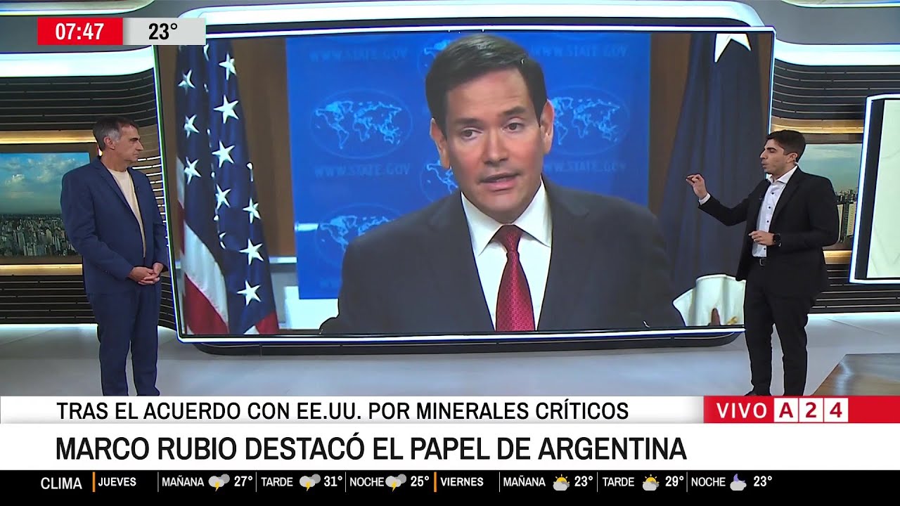 📢 MARCO RUBIO DESTACÓ EL PAPEL DE ARGENTINA TGRAS EL ACUERDO CON EE.UU.