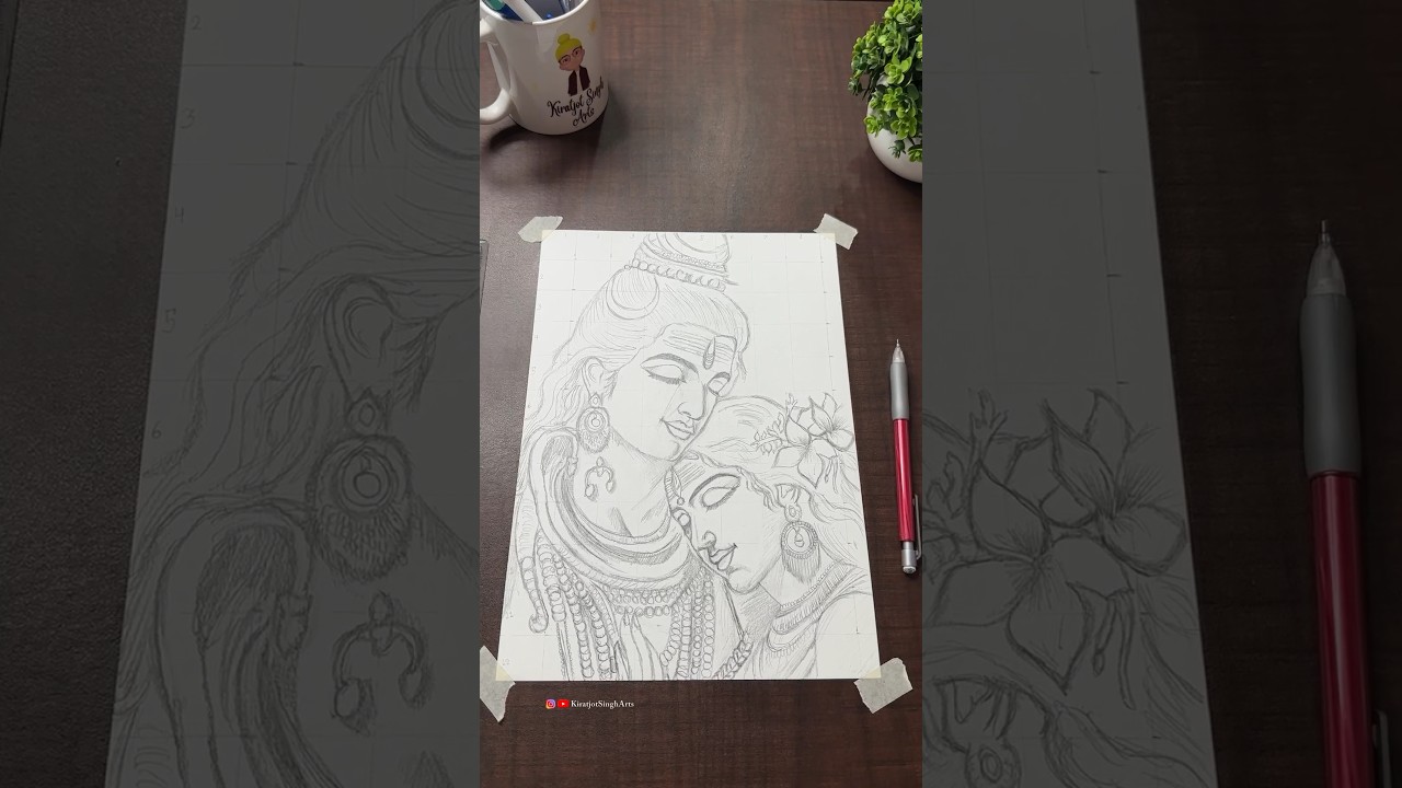 Maha Shivratri Drawing 🕉️#drawing #howtodraw #kiratjotsingharts #shiv #shivratri