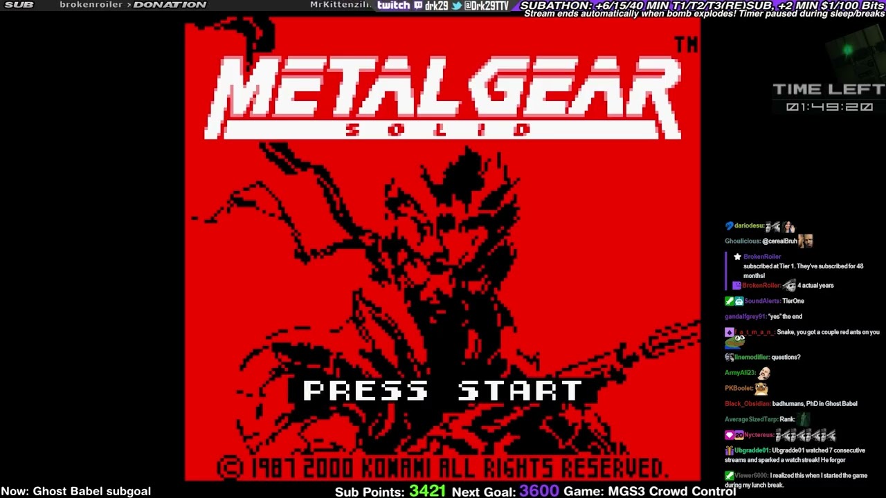 Fatman's uncapped bomb-a-thon: Metal Gear Ghost Babel w/ Badhumans and Nitroid (1/17/26)