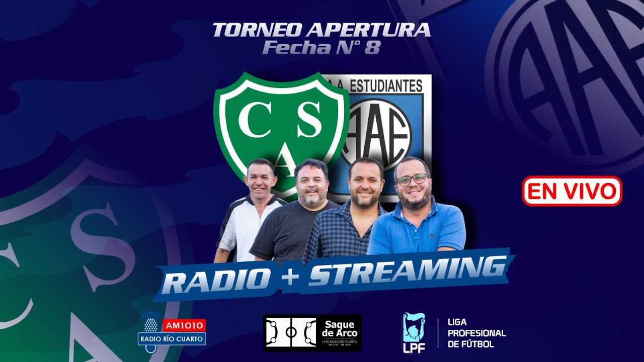 🔴EN VIVO SARMIENTO vs  ESTUDIANTES DE RIO CUARTO| FECHA 8 Liga Profesional de Futbol |Saque de Arco