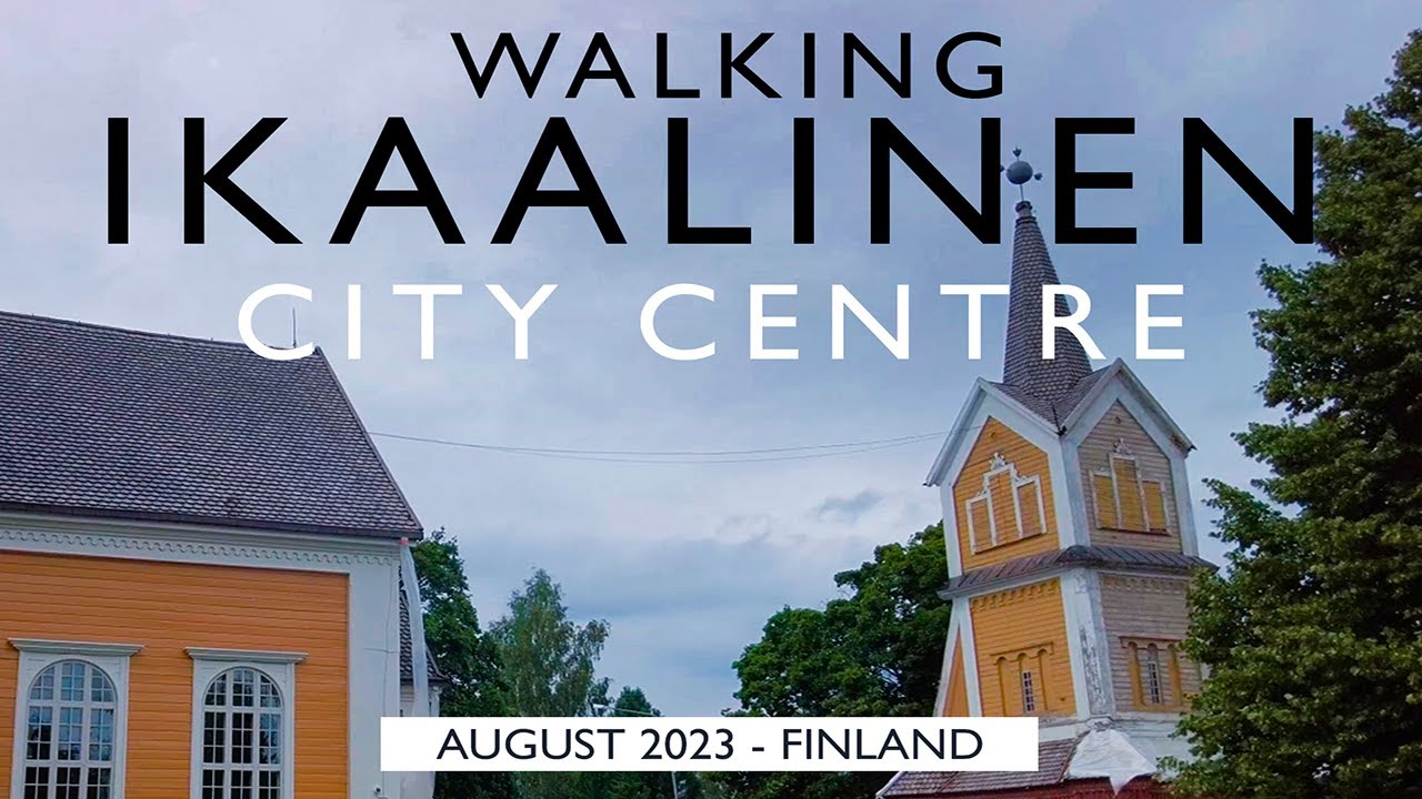 Walk around Ikaalinen, August 2023, Finland [4K] #slowtv