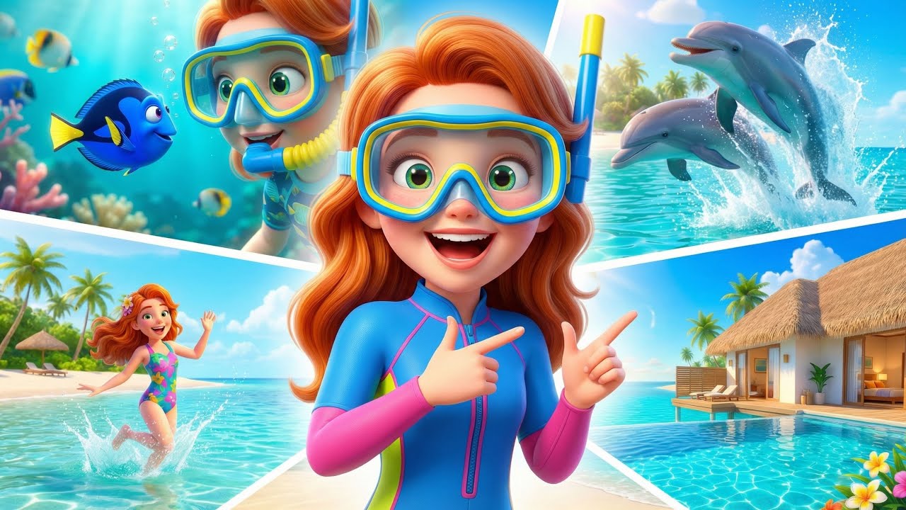 Luna in the Maldives | Kids Travel Story | 3D Cartoon Animation Song | Family Friendly Video