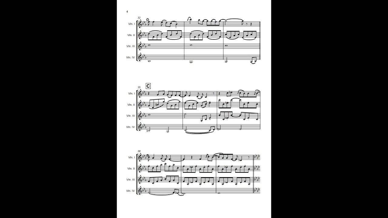 Promise Me by Beverly Craven arranged for Violin Quartet by Andrew Hodges
