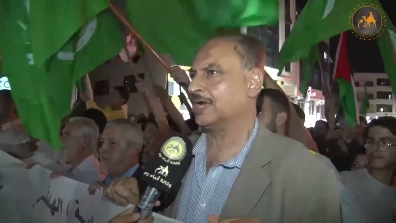 مسيرة حاشدة في الهاشمي الشمالي نصرة لغزة