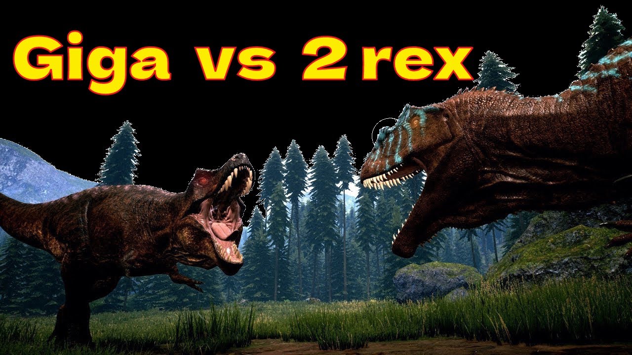 Гига vs 2 Рекса, The isle, Giga vs 2 Rex.