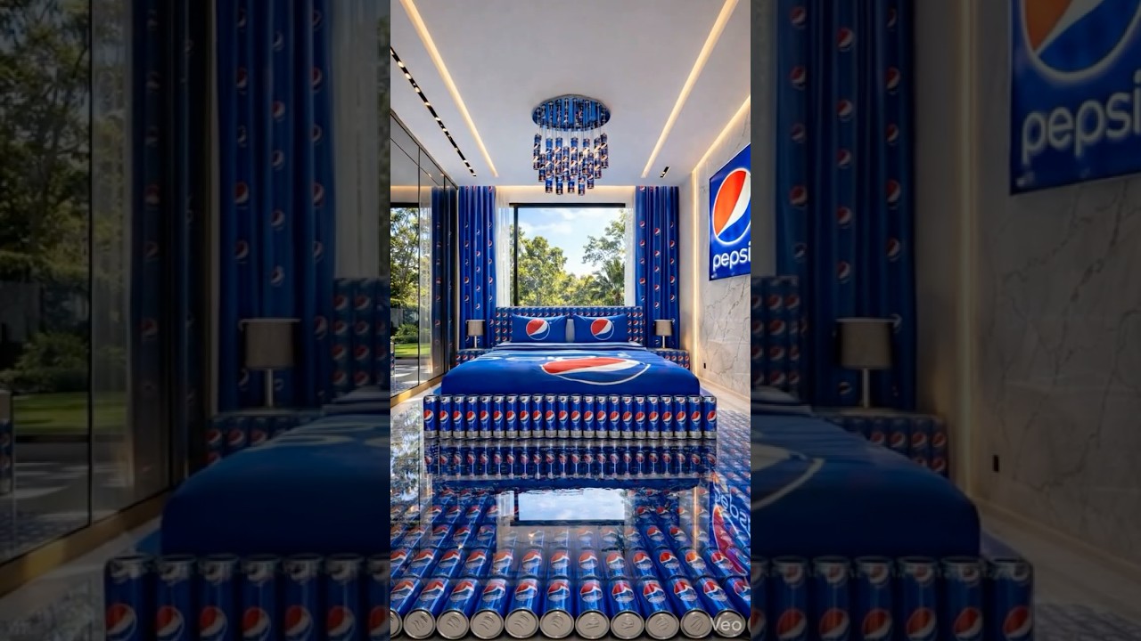 Turning Pepsi Cans Into a Luxury Bedroom 😱 #epoxy #shorts #diy