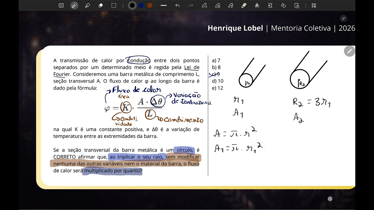 #01 LEI DE FOURIER | A transmissão de calor por condução entre dois pontos   - Henrique Lobel 