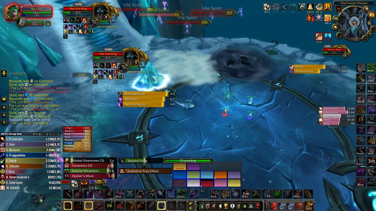 Ninjas LK 10 Kingslayer on Release Day - Frostmourne, Warmane (SV Hunter PoV)